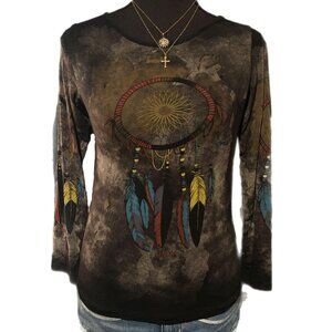 black dream-catcher bohemian long sleeve